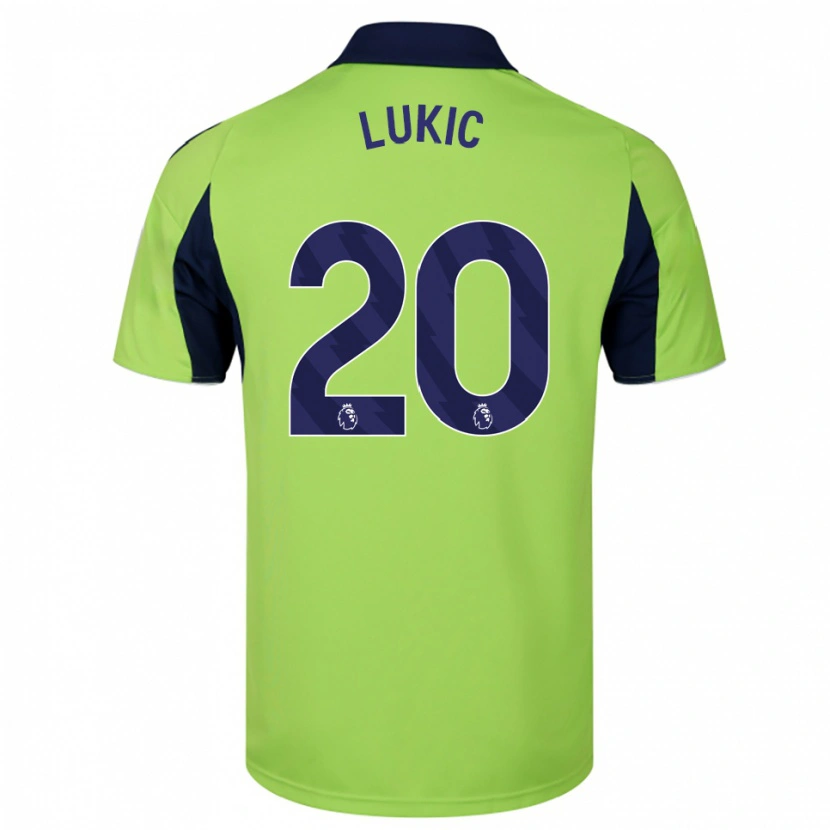 Danxen Kid Saša Lukić #20 Green Navy White Away Jersey 2025/26 T-Shirt