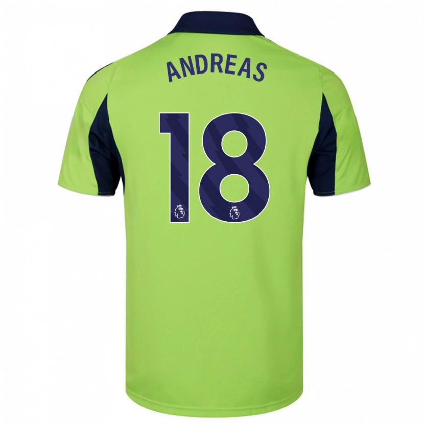 Danxen Kid Andreas Pereira #18 Green Navy White Away Jersey 2025/26 T-Shirt