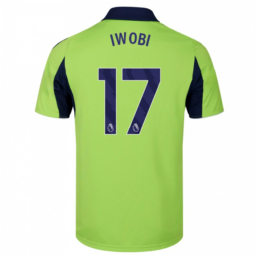 Danxen Kid Alex Iwobi #17 Green Navy White Away Jersey 2025/26 T-Shirt