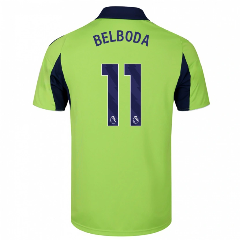 Danxen Kid Malachai Belboda #11 Green Navy White Away Jersey 2025/26 T-Shirt