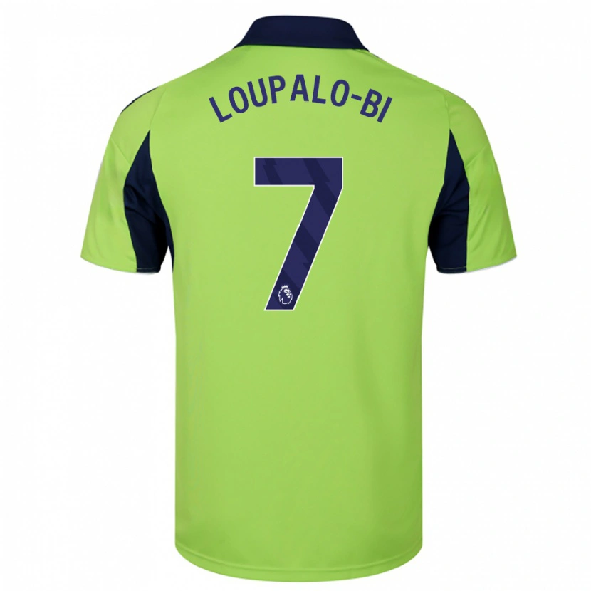 Danxen Kid Aaron Loupalo-Bi #7 Green Navy White Away Jersey 2025/26 T-Shirt