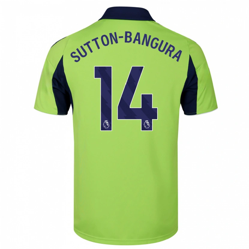 Danxen Kid William Sutton-Bangura #14 Green Navy White Away Jersey 2025/26 T-Shirt