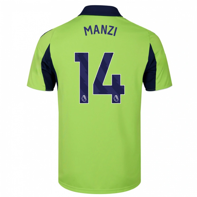 Danxen Kid Sophie Manzi #14 Green Navy White Away Jersey 2025/26 T-Shirt