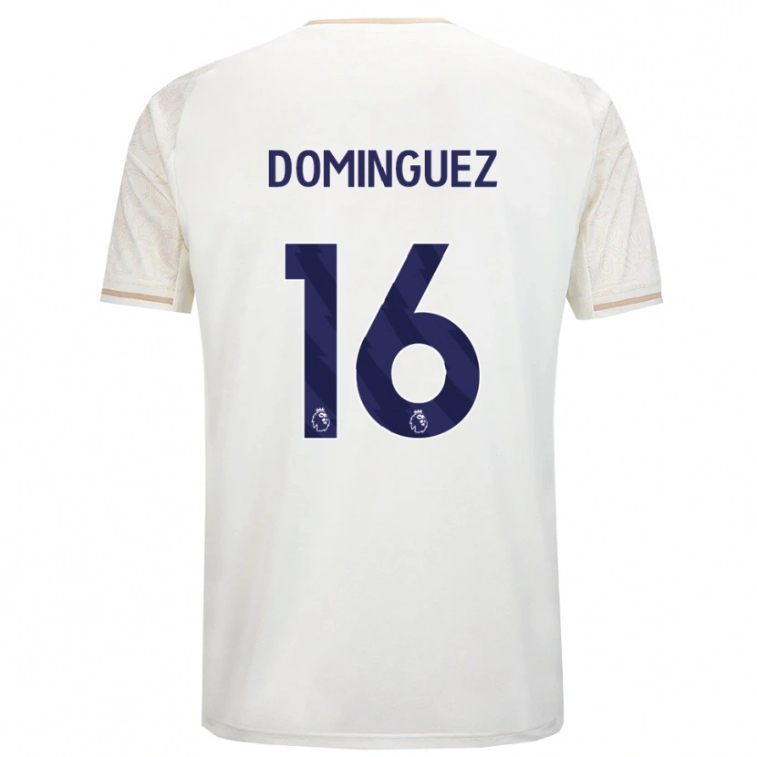 Danxen Kid Nicolás Domínguez #16 Off White Black Away Jersey 2025/26 T-Shirt