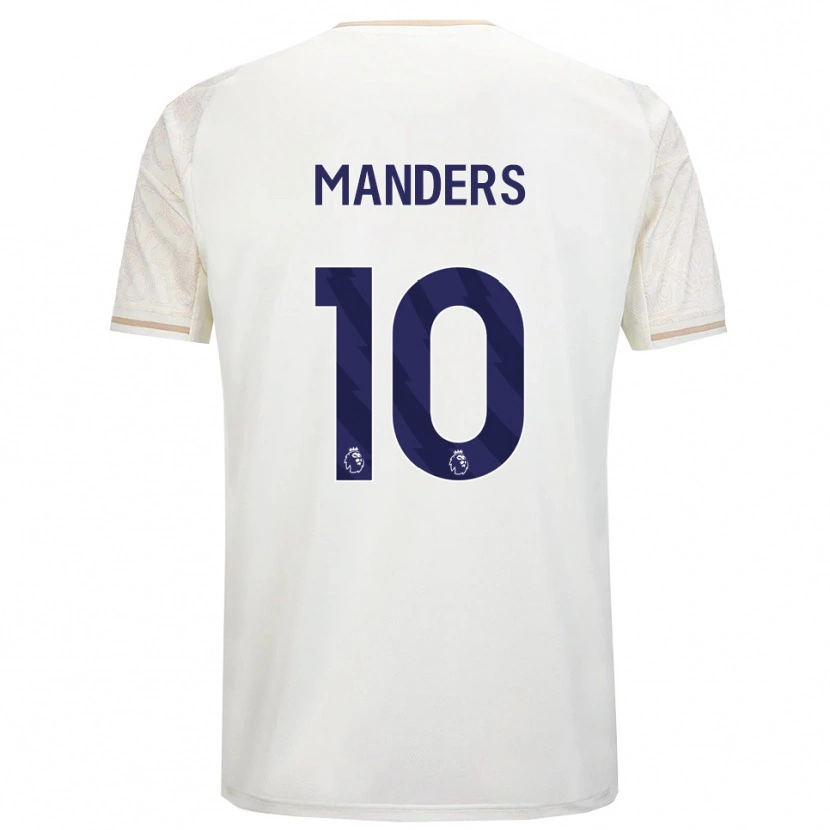 Danxen Kid Holly Manders #10 Off White Black Away Jersey 2025/26 T-Shirt