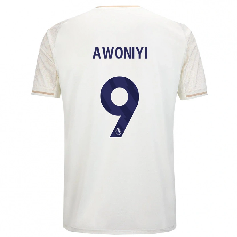 Danxen Kid Taiwo Awoniyi #9 Off White Black Away Jersey 2025/26 T-Shirt