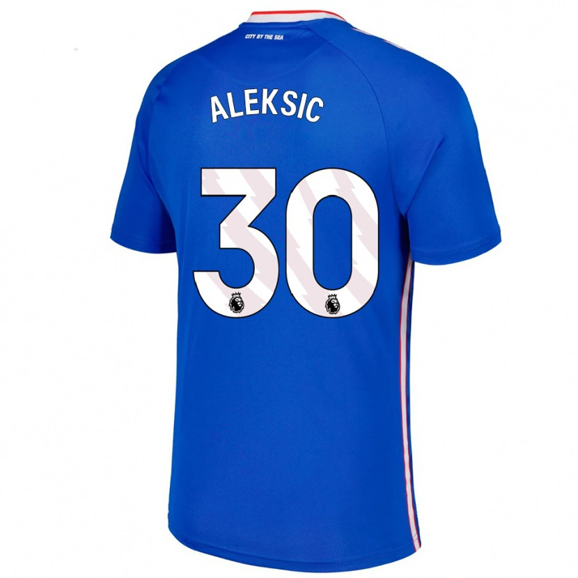 Danxen Kid Milan Aleksic #30 Blue White Away Jersey 2025/26 T-Shirt