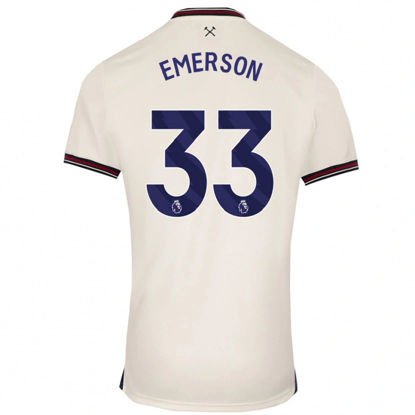 Danxen Kid Emerson #33 Off White Away Jersey 2025/26 T-Shirt