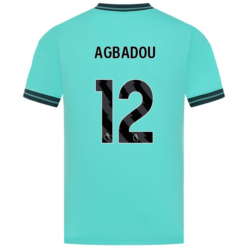 Danxen Kid Emmanuel Agbadou #12 Sky Blue Green Away Jersey 2025/26 T-Shirt