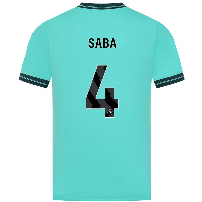 Danxen Kid Elliot Saba #4 Sky Blue Green Away Jersey 2025/26 T-Shirt