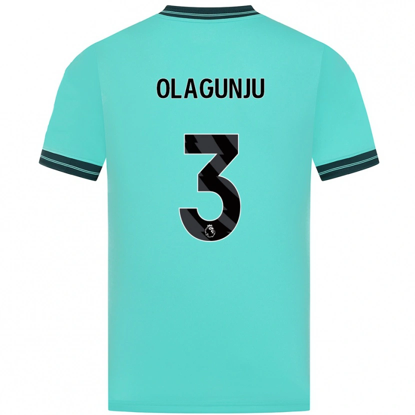 Danxen Kid Saheed Olagunju #3 Sky Blue Green Away Jersey 2025/26 T-Shirt