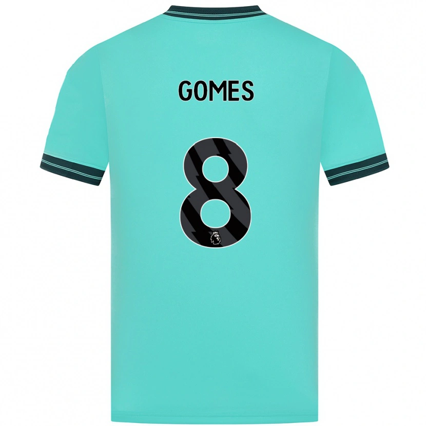 Danxen Kid João Gomes #8 Sky Blue Green Away Jersey 2025/26 T-Shirt