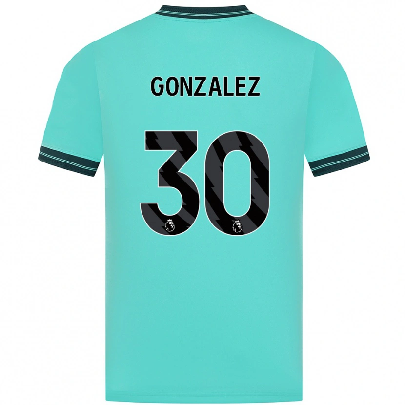 Danxen Kid Enso González #30 Sky Blue Green Away Jersey 2025/26 T-Shirt
