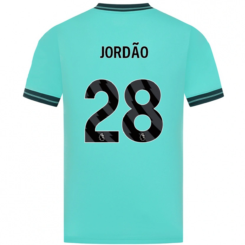 Danxen Kid Bruno Jordão #28 Sky Blue Green Away Jersey 2025/26 T-Shirt