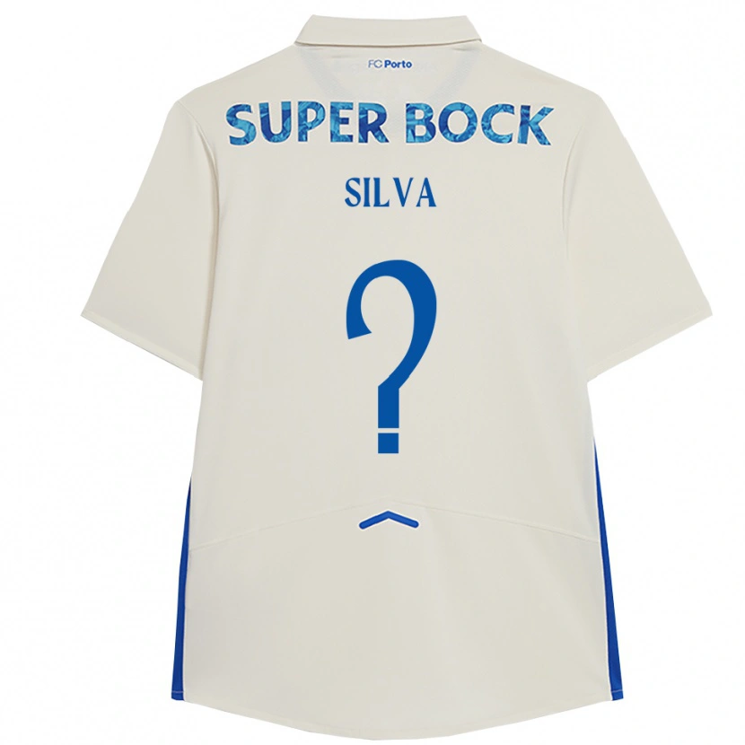 Danxen Kid Gonçalo Silva #0 White Blue Third Jersey 2025/26 T-Shirt