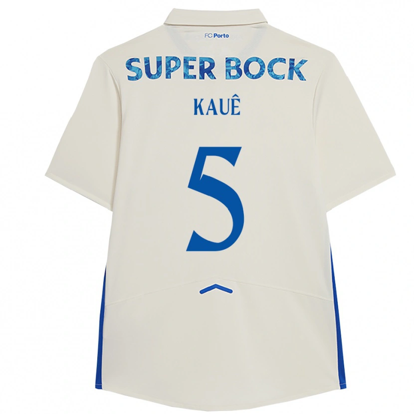 Danxen Kid Kauê #5 White Blue Third Jersey 2025/26 T-Shirt