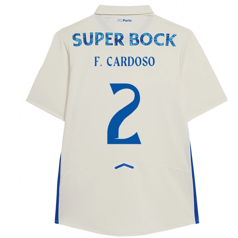 Danxen Kid Fábio Cardoso #2 White Blue Third Jersey 2025/26 T-Shirt