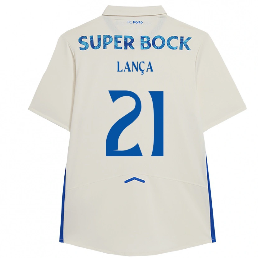 Danxen Kid Gabriel Lança #21 White Blue Third Jersey 2025/26 T-Shirt