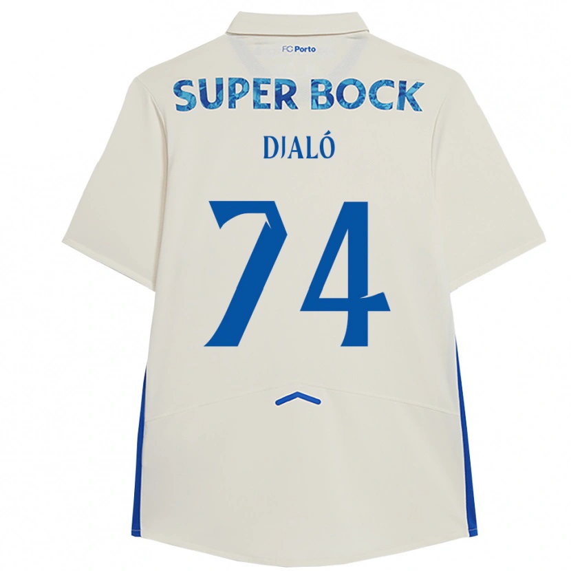 Danxen Kid Ussumane Djaló #74 White Blue Third Jersey 2025/26 T-Shirt
