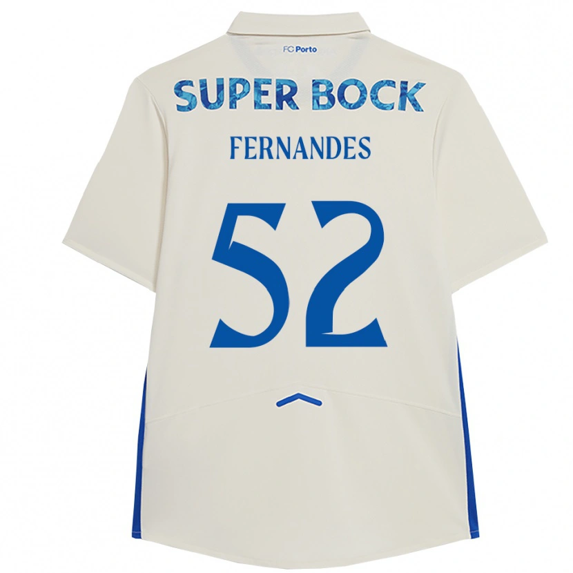 Danxen Kid Martim Fernandes #52 White Blue Third Jersey 2025/26 T-Shirt