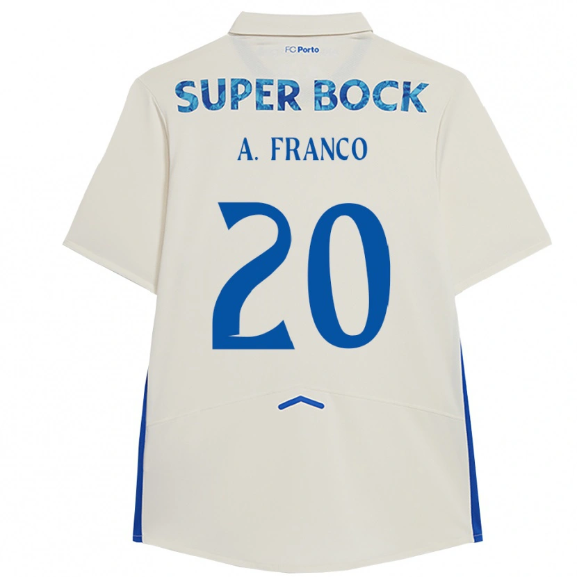 Danxen Kid André Franco #20 White Blue Third Jersey 2025/26 T-Shirt