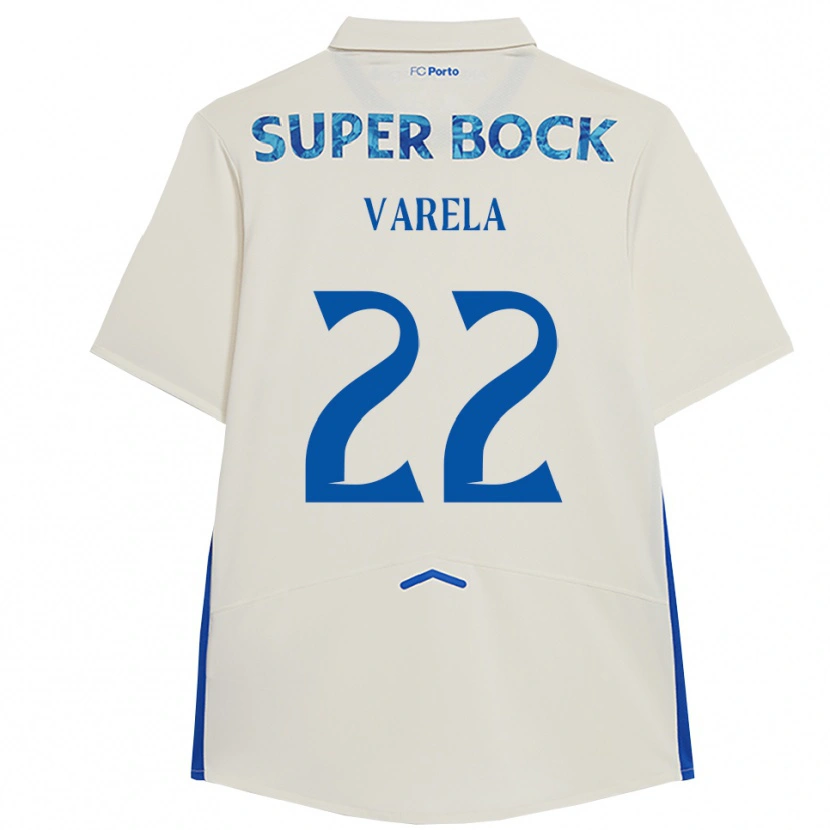 Danxen Kid Alan Varela #22 White Blue Third Jersey 2025/26 T-Shirt