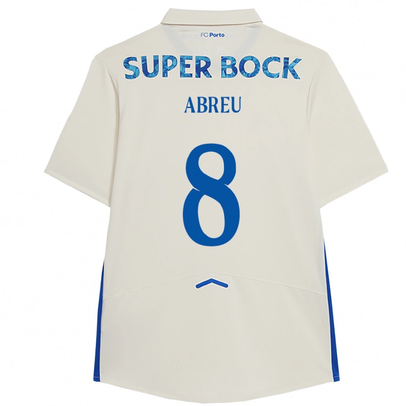 Danxen Kid João Abreu #8 White Blue Third Jersey 2025/26 T-Shirt