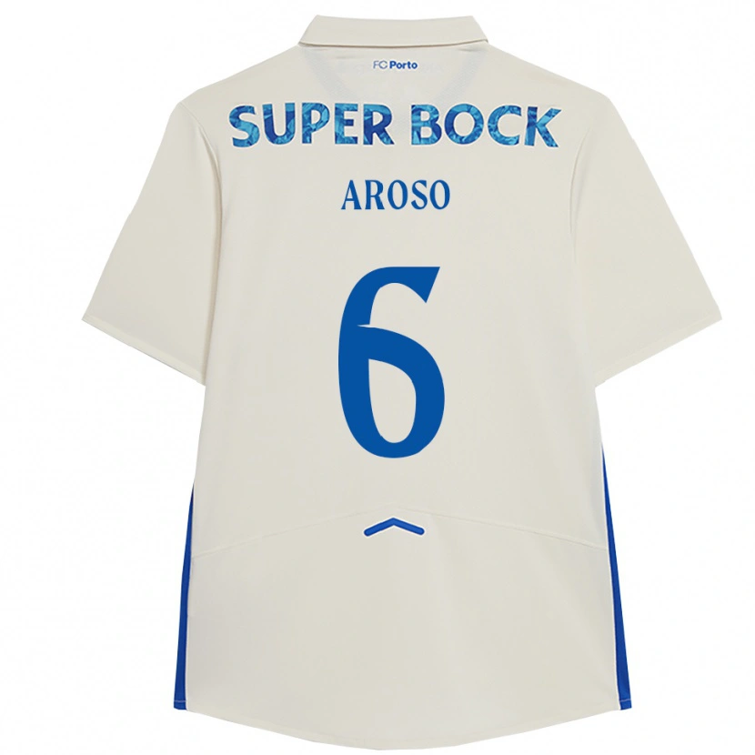 Danxen Kid Carolina Aroso #6 White Blue Third Jersey 2025/26 T-Shirt
