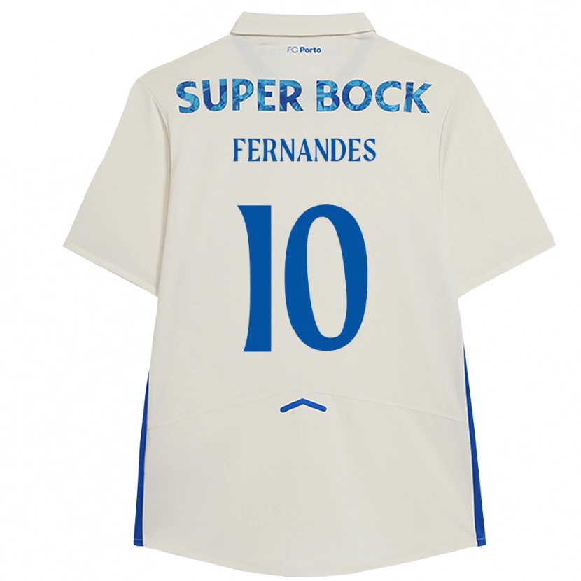 Danxen Kid Francisco Fernandes #10 White Blue Third Jersey 2025/26 T-Shirt