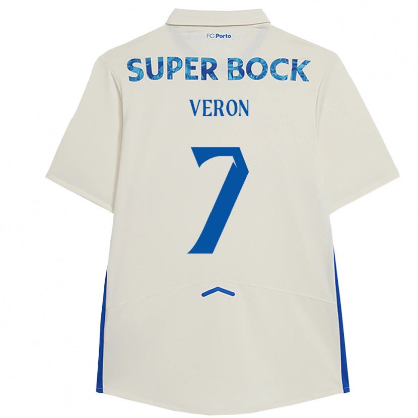 Danxen Kid Gabriel Veron #7 White Blue Third Jersey 2025/26 T-Shirt