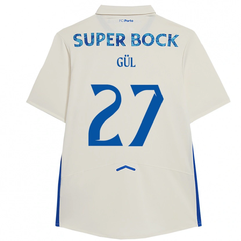 Danxen Kid Deniz Gül #27 White Blue Third Jersey 2025/26 T-Shirt