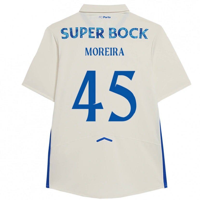 Danxen Kid João Moreira #45 White Blue Third Jersey 2025/26 T-Shirt