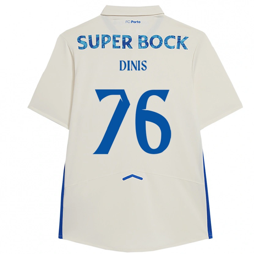 Danxen Kid Dinis #76 White Blue Third Jersey 2025/26 T-Shirt