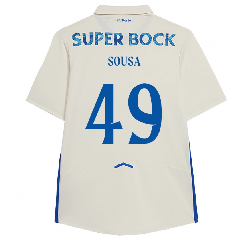Danxen Kid Gonçalo Sousa #49 White Blue Third Jersey 2025/26 T-Shirt
