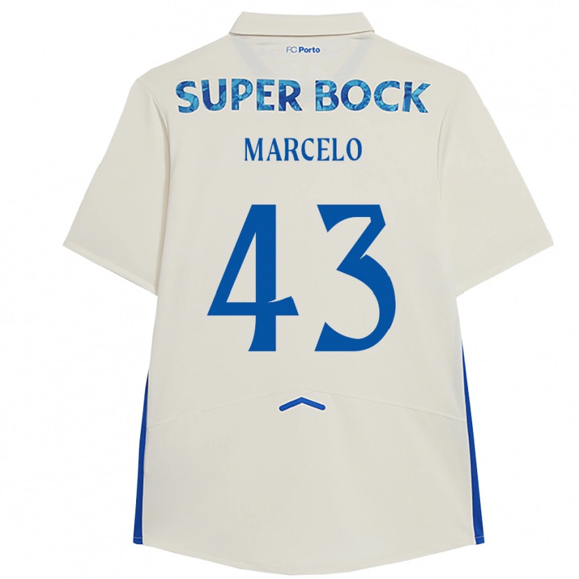 Danxen Kid Joao Marcelo #43 White Blue Third Jersey 2025/26 T-Shirt