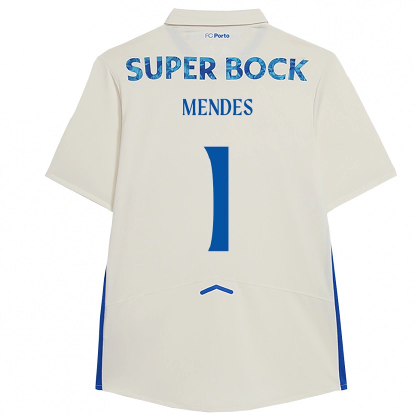 Danxen Kid Francisco Mendes #1 White Blue Third Jersey 2025/26 T-Shirt