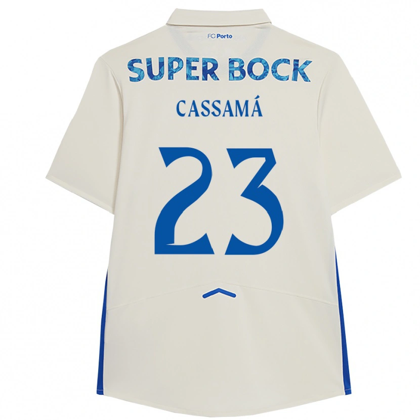 Danxen Kid Abdu Cassamá #23 White Blue Third Jersey 2025/26 T-Shirt