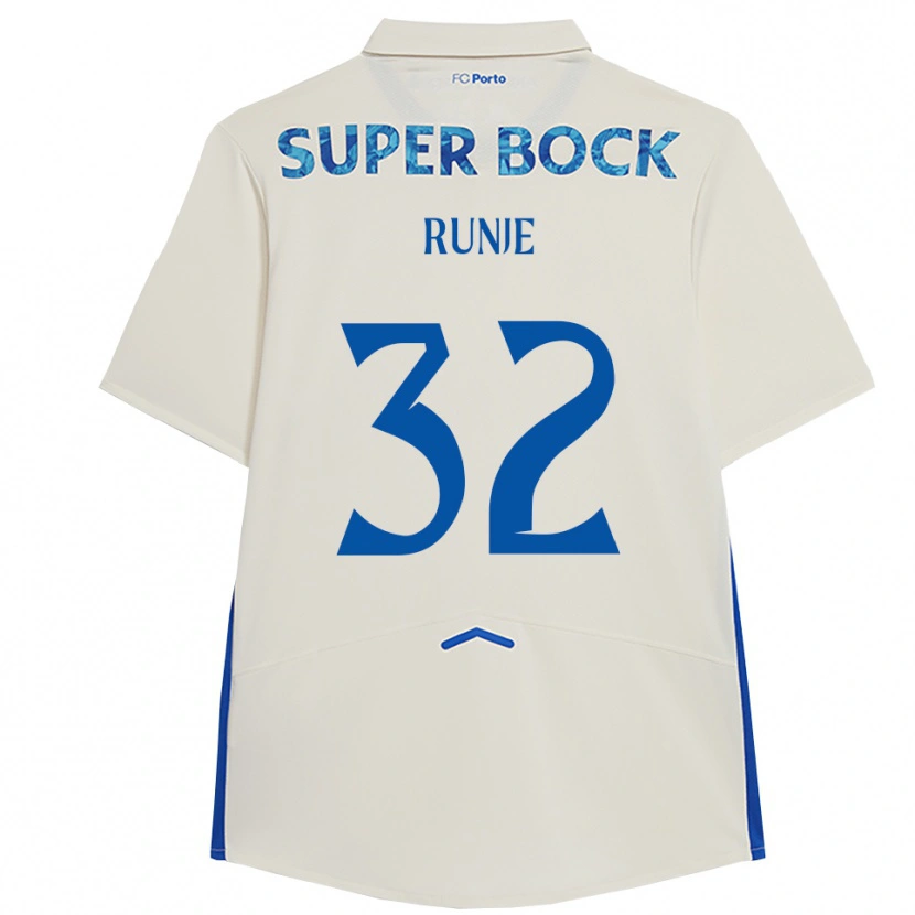 Danxen Kid Roko Runje #32 White Blue Third Jersey 2025/26 T-Shirt