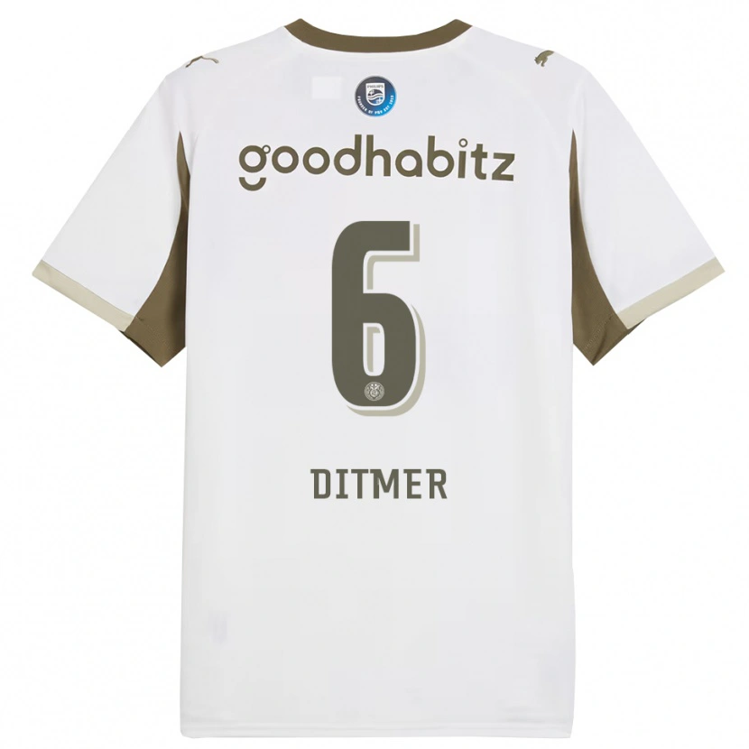 Danxen Kid Sébas Ditmer #6 White Gray Third Jersey 2025/26 T-Shirt