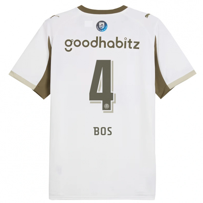 Danxen Kid Floris Bos #4 White Gray Third Jersey 2025/26 T-Shirt
