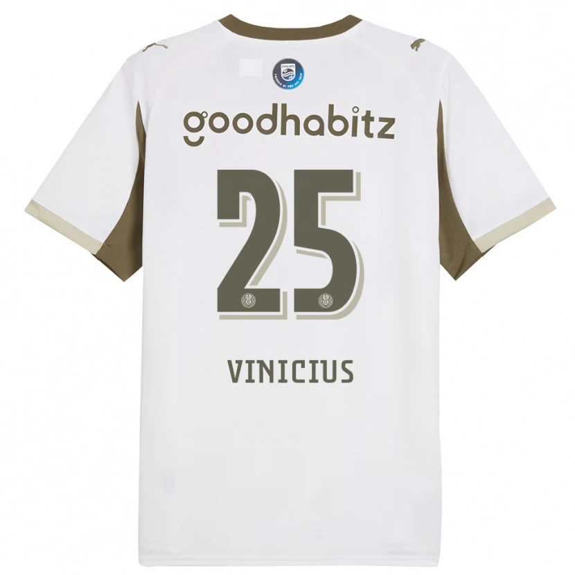 Danxen Kid Carlos Vinicius #25 White Gray Third Jersey 2025/26 T-Shirt