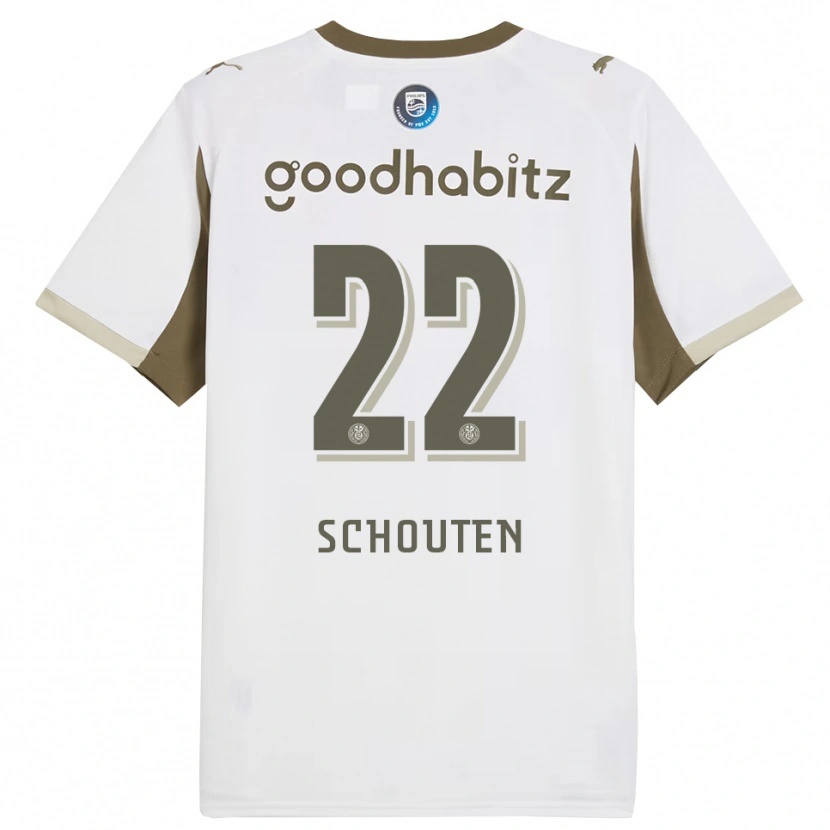 Danxen Kid Jerdy Schouten #22 White Gray Third Jersey 2025/26 T-Shirt