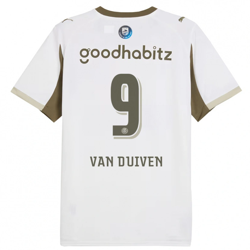 Danxen Kid Robin Van Duiven #9 White Gray Third Jersey 2025/26 T-Shirt