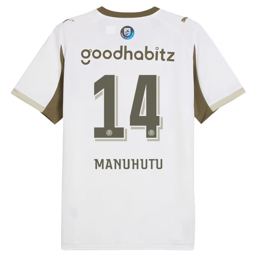 Danxen Kid Rivas Manuhutu #14 White Gray Third Jersey 2025/26 T-Shirt