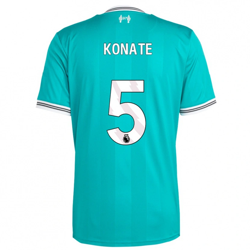 Danxen Kid Ibrahima Konaté #5 Green White Third Jersey 2025/26 T-Shirt
