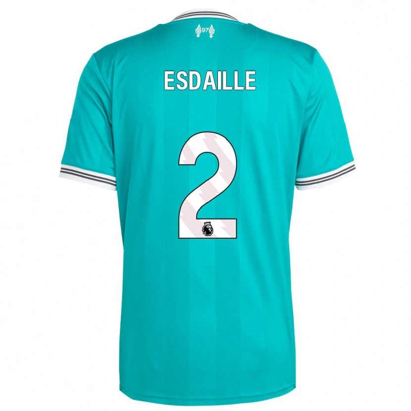 Danxen Kid Dj Esdaille #2 Green White Third Jersey 2025/26 T-Shirt