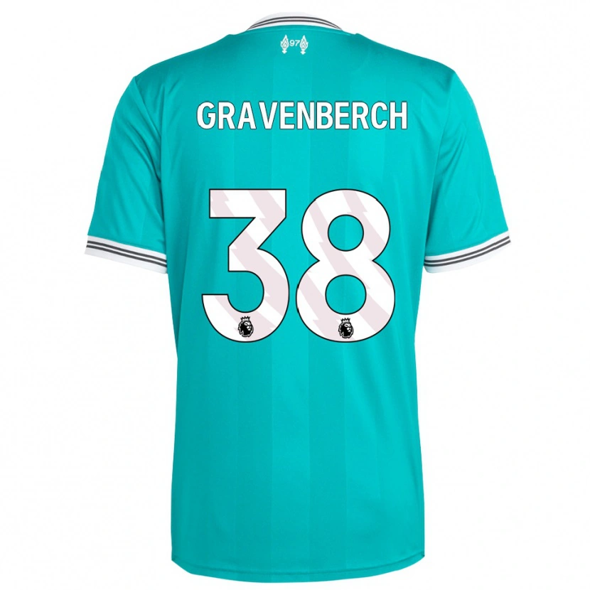 Danxen Kid Ryan Gravenberch #38 Green White Third Jersey 2025/26 T-Shirt