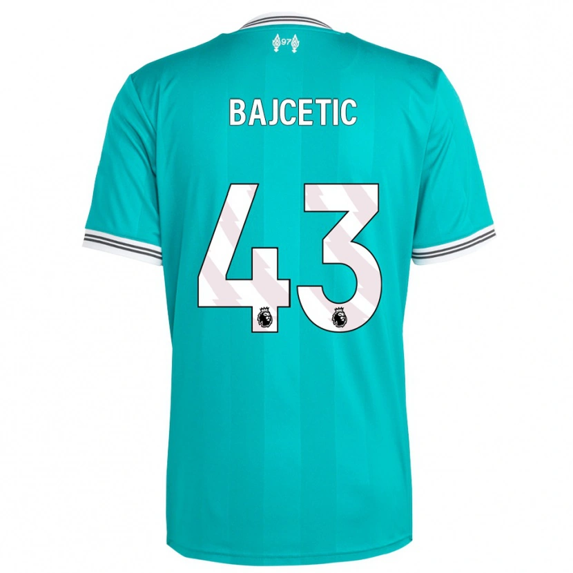 Danxen Kid Stefan Bajcetic #43 Green White Third Jersey 2025/26 T-Shirt