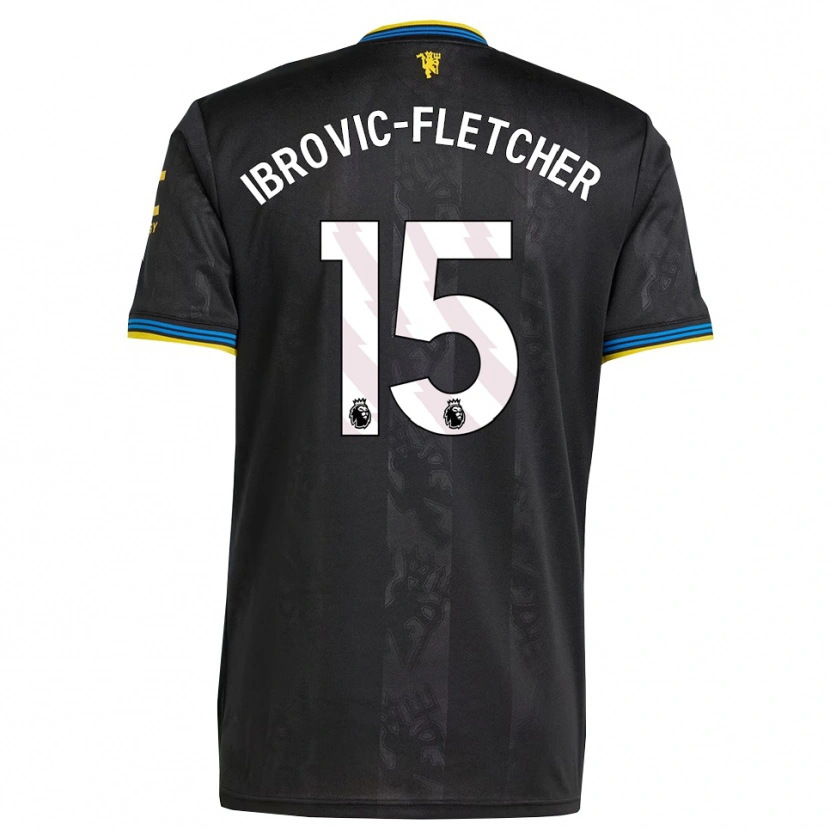 Danxen Kid Edward Ibrovic-Fletcher #15 Black Yellow Blue Third Jersey 2025/26 T-Shirt