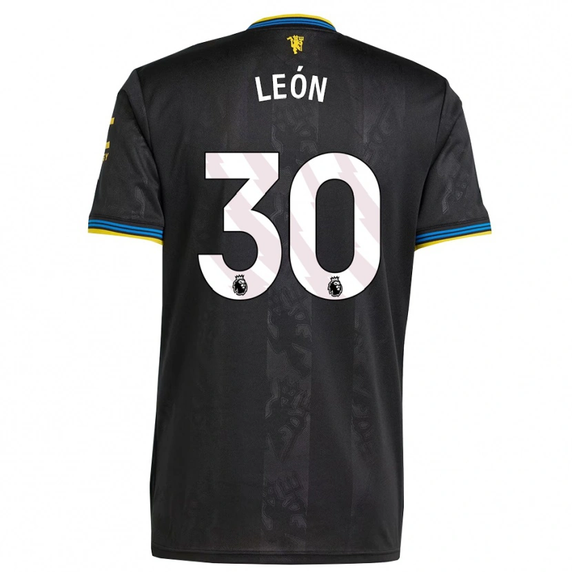 Danxen Kid Diego León #30 Black Yellow Blue Third Jersey 2025/26 T-Shirt